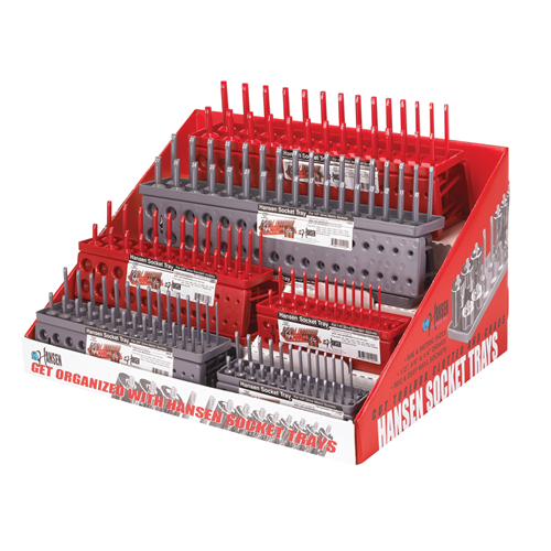 Hansen Global 24-Piece Socket Tray Counter Display