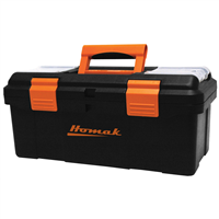 Homak Mfg. 16 in. Plastic Toolboxw/Beveled Lid