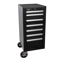 Homak Mfg. 18IN H2Pro Series 7-Drawer Side Cabinet, Black
