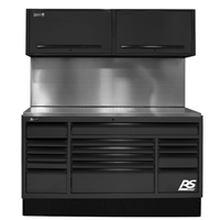 Homak Manufacturing Bkcts72001 72 Cts Set-Solid Back Splash - Black