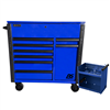 44in 8-Drawer Service Cart w/Power Tool Holder Drawer- Blue