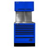 Homak Mfg. CTS Set 36 in. with Solid Back Splash, Blue