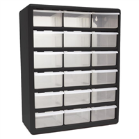 Homack Mfg Homha01018001 Homak Mfg. 18-Drawer Parts Organizer, Black