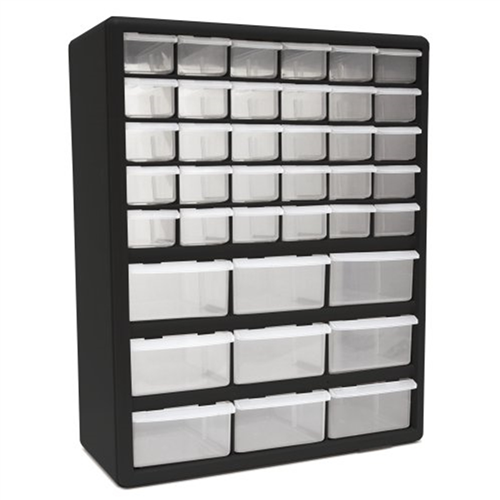 Homack Mfg Homha01039001 Homak Mfg. 39-Drawer Parts Organizer, Black