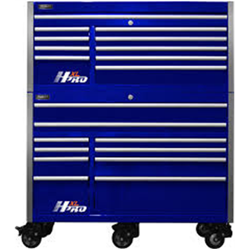 Homak Manufacturing Hx07060192 60" Hxl Pro 9-Dr Top Chest 10-Dr Roll Cab Blue
