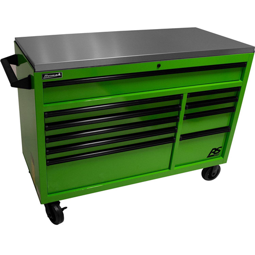 Homak Manufacturing Lg04054014 54 Roll Workstation W/Ss Worksurface-Lime Green