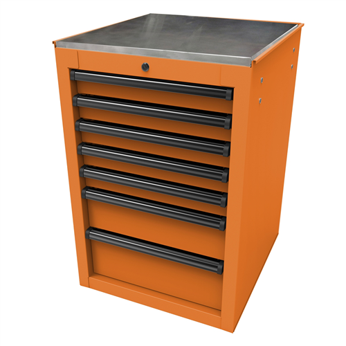 Homak Mfg. RS PRO 22 in. 7-Drawer Side Cabinet, Orange