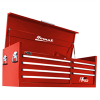 Homak Mfg. 56 in. H2Pro Series 7 Drawer Top Chest, Red