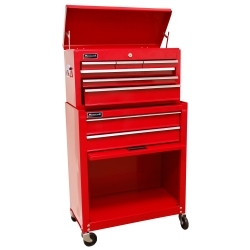 Homak Mfg. 24 in. Homeowners 8 Drawer Combo Tool Box, Red