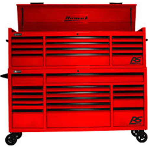 Homak Manufacturing Rd07072280 72" Rspro 12-Dr Top Chest 16-Dr Roll Cab Red
