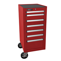 Homak Mfg. 18 in. H2Pro Series 7-Drawer Side Cabinet, Red