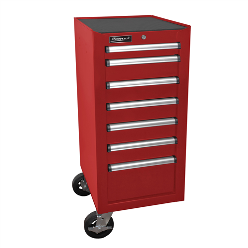 Homak Mfg. 18 in. H2Pro Series 7-Drawer Side Cabinet, Red