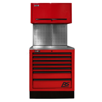 Homak Mfg. CTS Set 36 in. with Toolboard Back Splash, Red