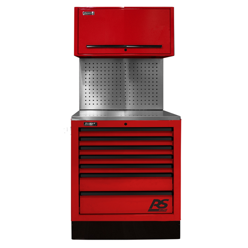 Homak Mfg. CTS Set 36 in. with Toolboard Back Splash, Red
