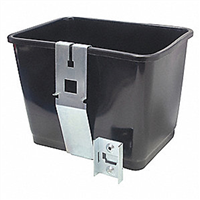UNITED MARKETING INC 885 Squeegee Bucket with Bracket, 2 gal., Black Plastic