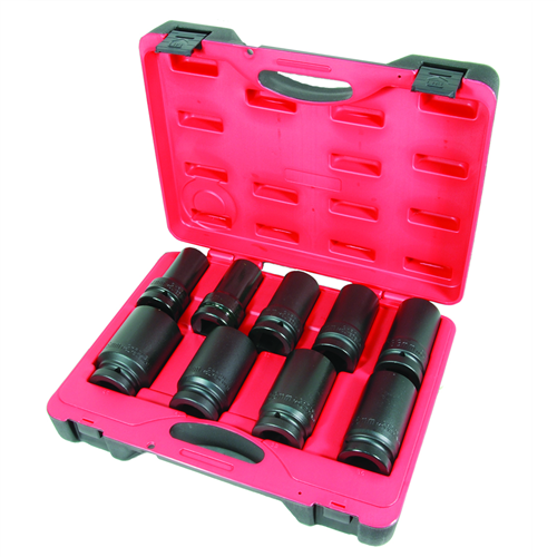 9PC 1IN DR Metric Deep Impact Socket Set