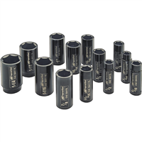 Socket Set 13 PC 1/2 IN Drive SAE Deep Impact