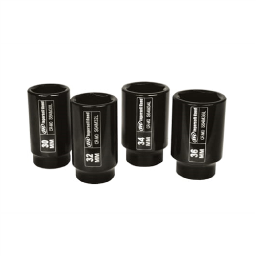 1/2" Metric Deep Axle Nut Socket Set, 4 Piece - Ingersoll Rand