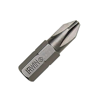 Insert Bit, #2 Phillips, 1/4" Hex Shank, 1" Long, Bulk