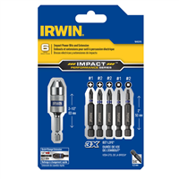 Irwin Industrial IWAF1306 6-Piece Impact Power Bits and Extension Set