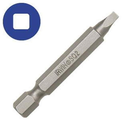 Power Bit, #1 Square Recess, 1/4" Hex Shank with Groove, 2" Long, Carded, 1 per Card