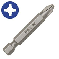 Irwin Industrial IWAF26PH2 Power Bit, No. 2 Phillips, 1/4 in. Hex Shank with Groove, 6 in. Long, Carded (1 per Card)