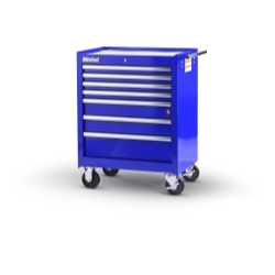 27 X 7 drawer Mobile Cabinet, Blue