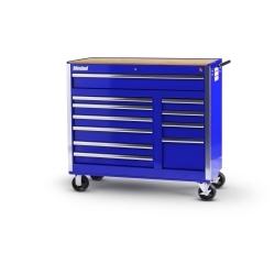 42 x 11 drawer Woodtop Cabinet, Blue