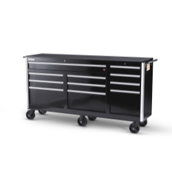 73 x 11 drawer Mobile Cabinet, Black