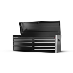 54 x 7 drawer top chest, Black