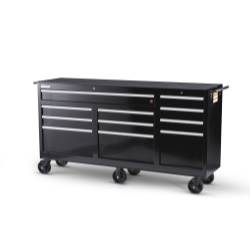 73 x 11 drawer Mobile Cabinet, Black