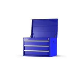 27 x 3 drawer deep top chest, Blue