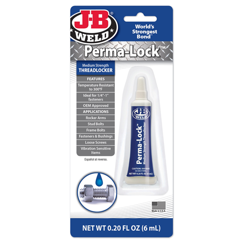 J B Weld 24206 J-B Weld Perma-Lock 6 Ml.Blue Threadlocker