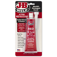 JB Weld Hi-Temp RTV 3 oz. 100% Silicone Red Gasket Maker & Sealant