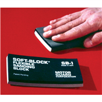 Sanding Block, Soft-Block, Flexible, Double Density, 2 Blocks in One, No Adhesives Necessary