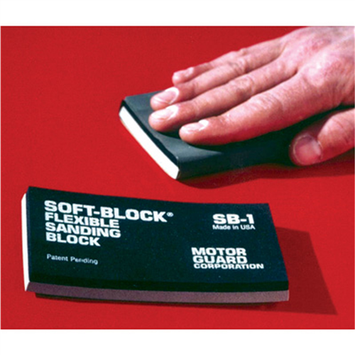 Sanding Block, Soft-Block, Flexible, Double Density, 2 Blocks in One, No Adhesives Necessary