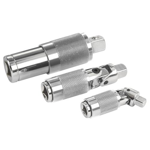 3 Piece Locking Chrome Adapter Set