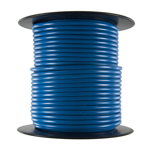 Primary Wire - Rated 80Â°C 18 AWG, Blue 100 Ft.