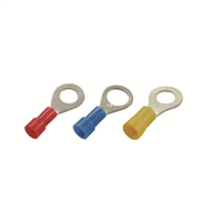 12-10 5/16" Yellow Vinyl Ring Terminal 12 Pcs