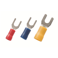 The Best Connection 2055H 16-14 #10 Blue Vinyl Spade Terminal 19 Pcs