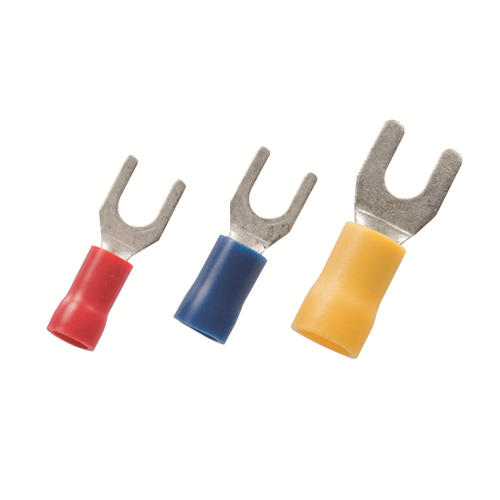 16-14 #10 Blue Vinyl Spade Terminal 50 Pcs
