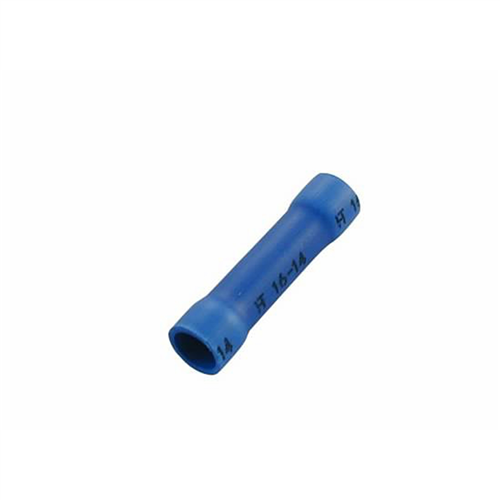 16-14 Blue Vinyl Butt Connector 20 Pcs