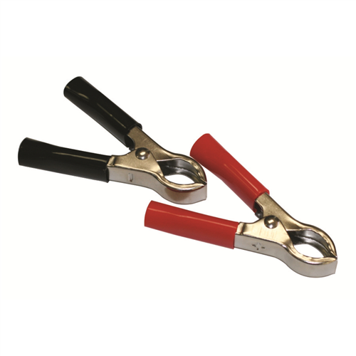 30 Amp Clamps w/ Vinyl Handles Red/Black 1 Set