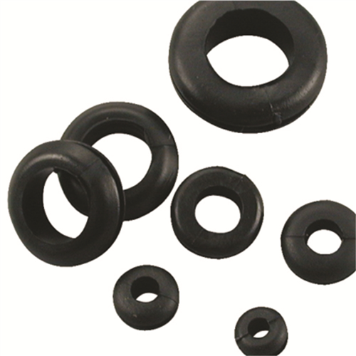 1/4" thru 3/8" Black Vinyl Grommets Assort 13 Pcs