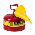 Justrite Mfg. Co. Red Safety Can w/Funnel