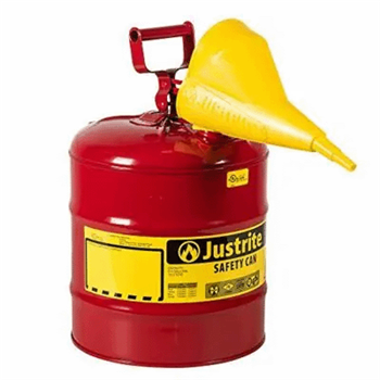 Justrite Mfg. Co. 5Gal/19L Safety Can Red w/Fnl