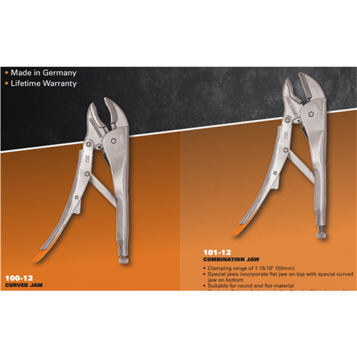 2pc 12" Locking Pliers Set