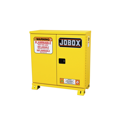 Jobox Safety Self-Closing Cabinet, 30 Gallon, Yellow