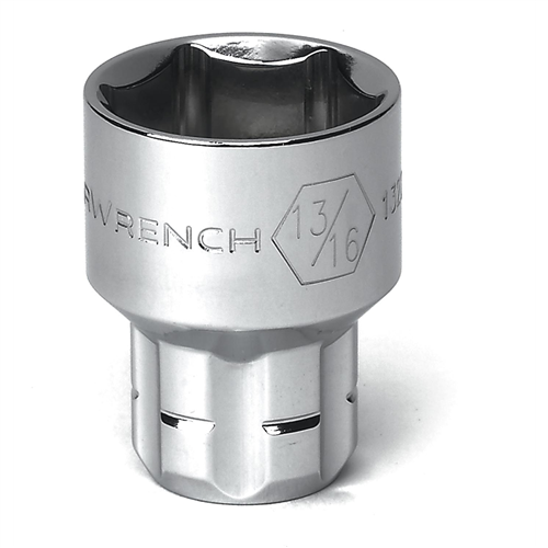 GearWrench 3/8 in. Drive Pass-Thruâ„¢ 6-Point Standard Fract. SAE Socket 13/16 in.