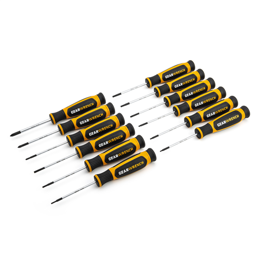 Gearwrench 80057H 12 Pc. Phillips/Slotted/Torx Mini Dual Material Sc